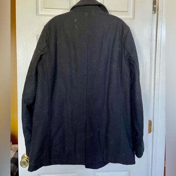 BLACK PEACOAT BY OLD NAVY MEDIUM EXCELLENT CONDITION - Picture 7 of 7